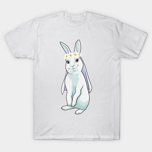 Bunny as Bride with Wreath of flowers T-Shirt